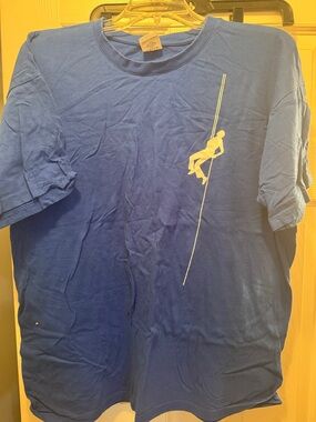Men's Blue Graphic Climbing T-Shirt